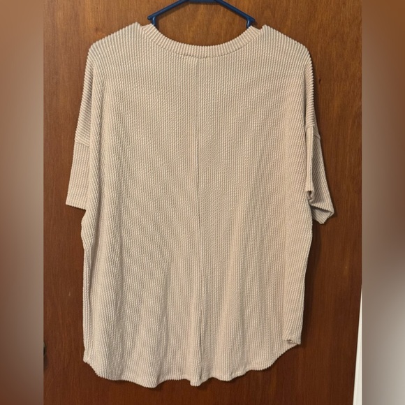 Altar’d State Alessia Beige Ribbed Tunic Top - Picture 5 of 6